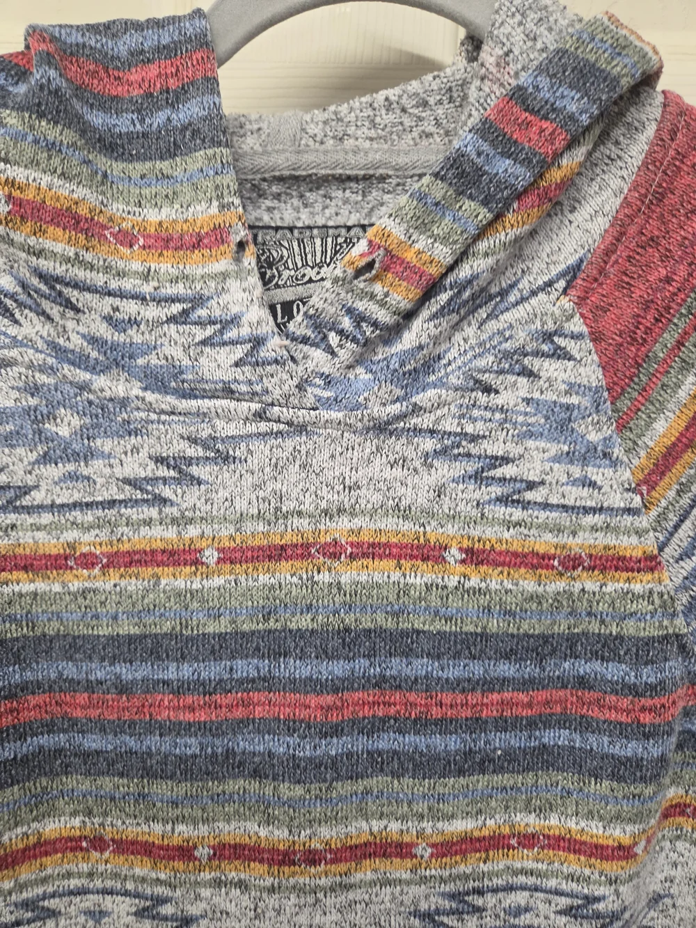 Aztec Pullover Brooklyn Cloth Multicolor Striped Hoodie Sweater